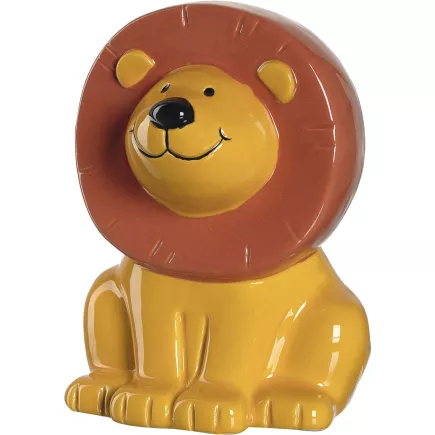 Skarbonka ceramiczna dla dzieci, lew