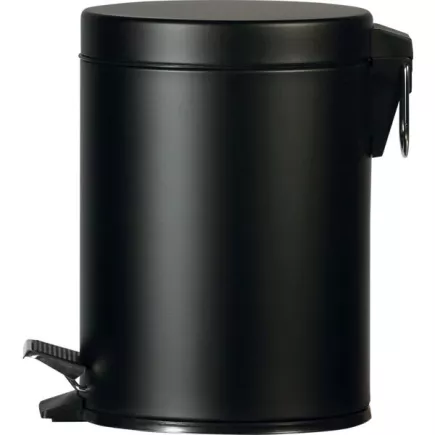 Kovový pedálový odpadkový koš 5 l, černý