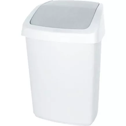 Koš s otočným víkem 25 l, bílý