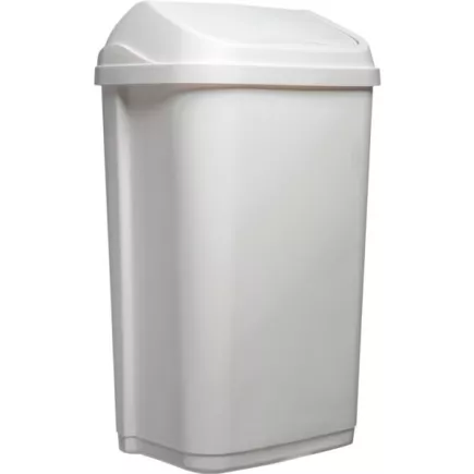 Koš s otočným víkem 50 l, bílý
