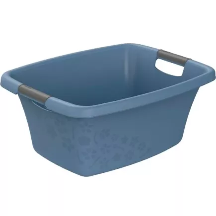 Koš na prádlo Rotho Flowers 25 l, modrý