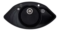 Kuchyňský dřez Aquasanita Papillon 945.10ER black metallic
