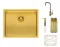 Kuchyňský dřez Reginox SET Miami 500 Gold + baterie Crystal + příslušenství Gold