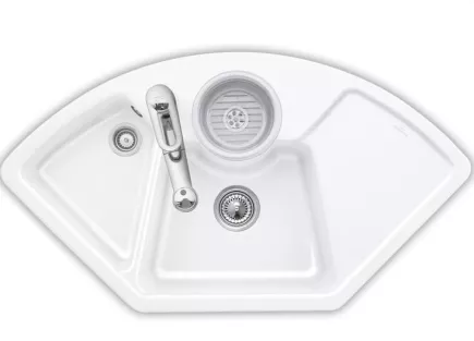 Kuchyňský dřez Villeroy & Boch Solo Corner 1075.20R Bílá keramika
