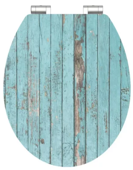 WC sedátko Schütte BLUE WOOD MDF HG, Soft Close