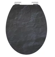 WC sedátko Schütte BLACK STONE MDF HG, Soft Close