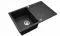 Granitový dřez Aquasanita Tesa 780.0E Black metallic