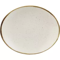 CHURCHILL Stonecast Barley White talerz płaski, owalny, coup, długość: 192 mm
