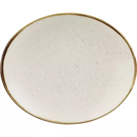CHURCHILL Stonecast Barley White talerz płaski, owalny, coup, długość: 192 mm