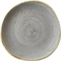 CHURCHILL Stonecast Peppercorn Grey talerz płaski, organiczny, ø: 210 mm