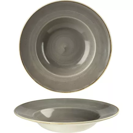 CHURCHILL Stonecast Peppercorn Grey talerz głęboki, z rantem, ø: 240 mm