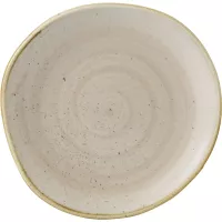 CHURCHILL Stonecast Kremowy Orzech talerz płaski, organiczny, ø: 186 mm