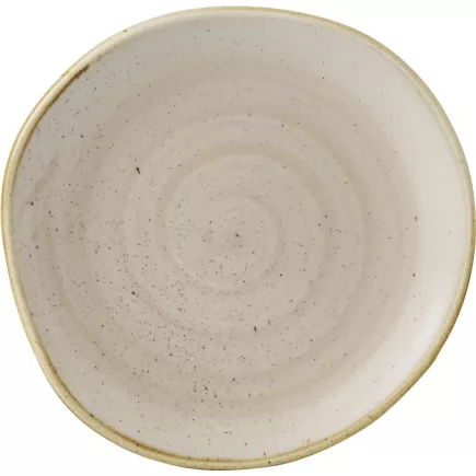 CHURCHILL Stonecast Kremowy Orzech talerz płaski, organiczny, ø: 186 mm