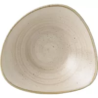 Talerz głęboki "Nutmeg Cream" z serii "Stonecast", trójkątny, ø: 235 mm