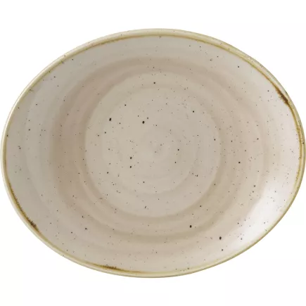 CHURCHILL Stonecast Nutmeg Cream talerz płaski, owalny, coup, długość: 192 mm
