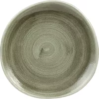 CHURCHILL Stonecast Burnished Green talerz płaski, organiczny, ø: 210 mm