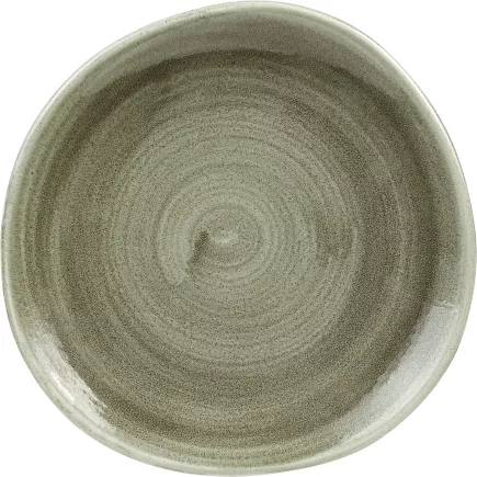 CHURCHILL Stonecast Burnished Green talerz płaski, organiczny, ø: 210 mm