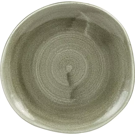 Talerz płaski "Stonecast" "Burnished Green" firmy CHURCHILL, organiczny, ø: 186 mm