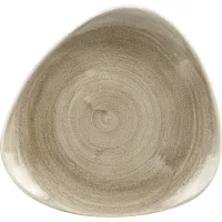 CHURCHILL Stonecast Antique Taupe talerz płaski, trójkątny, ø: 229 mm