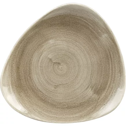 CHURCHILL Stonecast Antique Taupe mělký talíř, trojúhelník, Ø: 229 mm