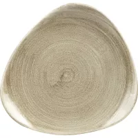 CHURCHILL Stonecast Antique Taupe talerz płaski, trójkątny, Ø: 192 mm