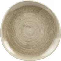 CHURCHILL Stonecast Antique Taupe talerz płaski, organiczny, ø: 210 mm