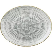 CHURCHILL Homespun Stone Grey talíř mělký, kulatý, oválný, délka: 317 mm