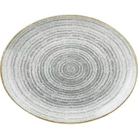CHURCHILL Homespun Stone Grey mělký talíř, oválný, délka: 270 mm
