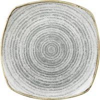 CHURCHILL Homespun Stone Grey talerz płaski, kwadratowy, długość: 252 mm
