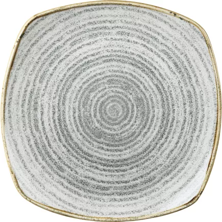 CHURCHILL Homespun Stone Grey talerz płaski, kwadratowy, długość: 252 mm