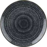 CHURCHILL Homespun Charcoal Black talerz płaski, coupe, ø: 260 mm