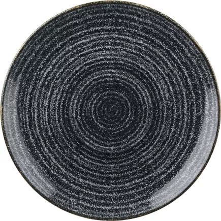 CHURCHILL Homespun Charcoal Black talerz płaski, coupe, ø: 260 mm