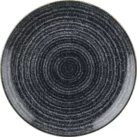 CHURCHILL Homespun Charcoal Black talerz płaski, coupe, ø: 165 mm.