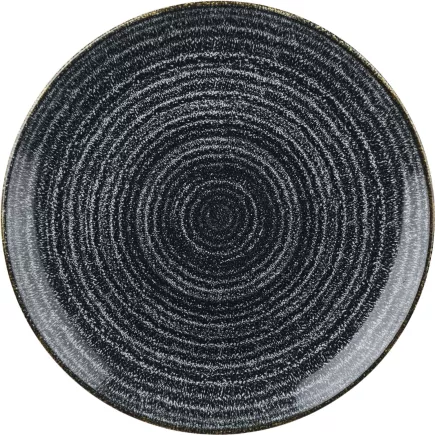CHURCHILL Homespun Charcoal Black talerz płaski, coupe, ø: 165 mm.