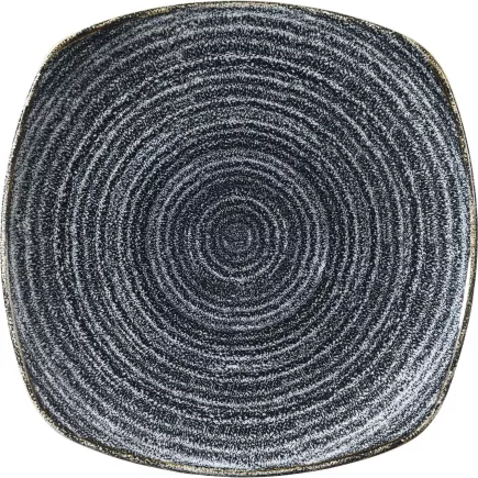 Talerz płaski, kwadratowy „Homespun” „Charcoal Black”, długość: 255 mm.