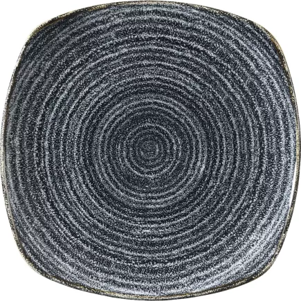 CHURCHILL Homespun Charcoal Black talerz płaski, kwadratowy, długość: 215 mm