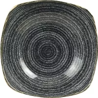 CHURCHILL Homespun Charcoal Black hluboký talíř, čtvercový, délka: 235 mm