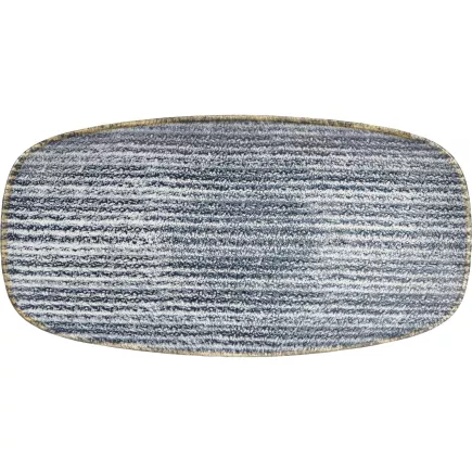 CHURCHILL Homespun Slate Blue mělký talíř, délka: 298 mm