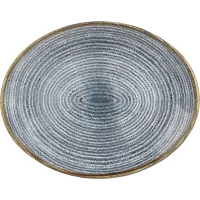 CHURCHILL Homespun Slate Blue mělký talíř, oválný, délka: 270 mm