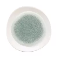 CHURCHILL Raku Topaz Blue talerz płaski, organiczny, ø: 210 mm