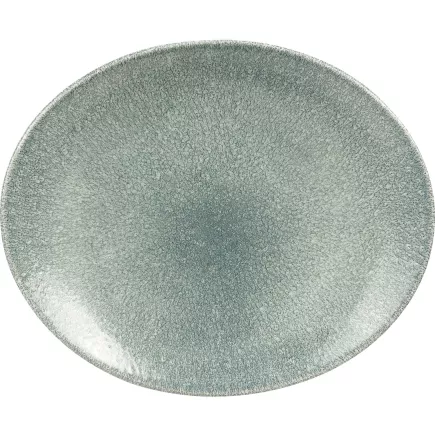 CHURCHILL Raku Topaz Blue Talíř mělký, oválný, délka: 317 mm