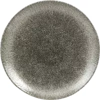 CHURCHILL Raku Quartz Black talerz płaski, coup, ø: 260 mm