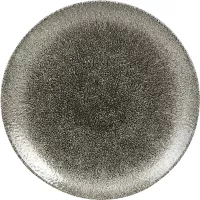 CHURCHILL Raku Quartz Black talerz płaski, coup, ø: 217 mm