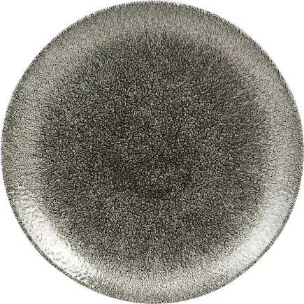 CHURCHILL Raku Quartz Black mělký talíř, Ø: 217 mm
