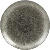 CHURCHILL Raku Quartz Black talerz płaski, coup, Ø: 165 mm