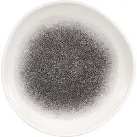 CHURCHILL Raku Quartz Black talerz głęboki, organiczny, ø: 253 mm