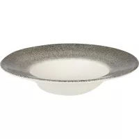 Talerz głęboki CHURCHILL Raku Quartz Black, z brzegiem, średnica: 280 mm