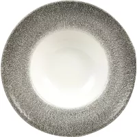 CHURCHILL Raku Quartz Black talerz głęboki, z brzegiem, ø: 240 mm