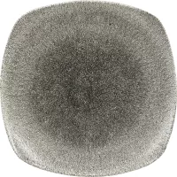 CHURCHILL Raku Quartz Black talerz płaski, kwadratowy, długość: 252 mm