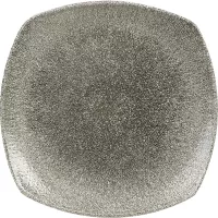 CHURCHILL Raku Quartz Black talerz płaski, kwadratowy, długość: 215 mm